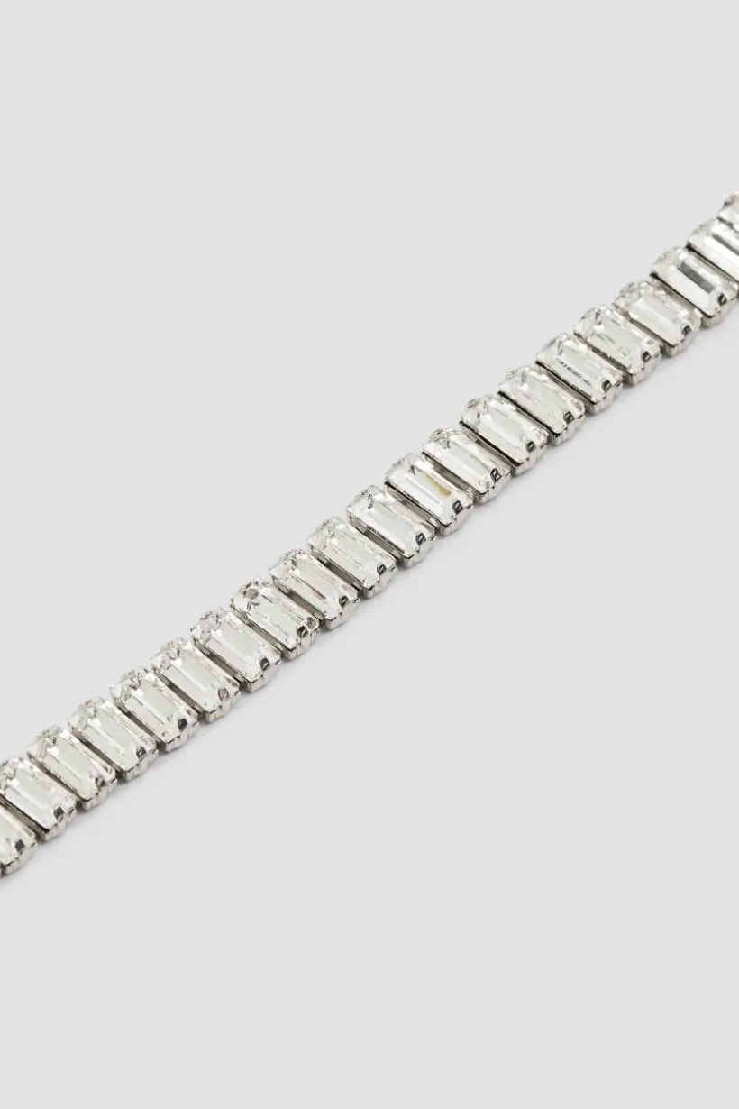 Bracciale con ciondolo e strass