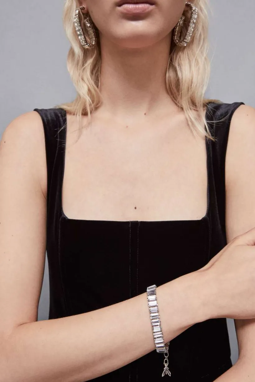 Bracciale con ciondolo e strass