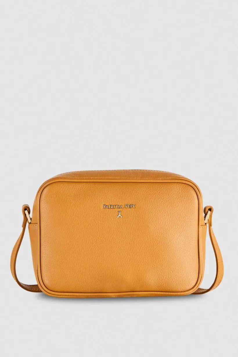 Camera bag in pelle con tasca interna