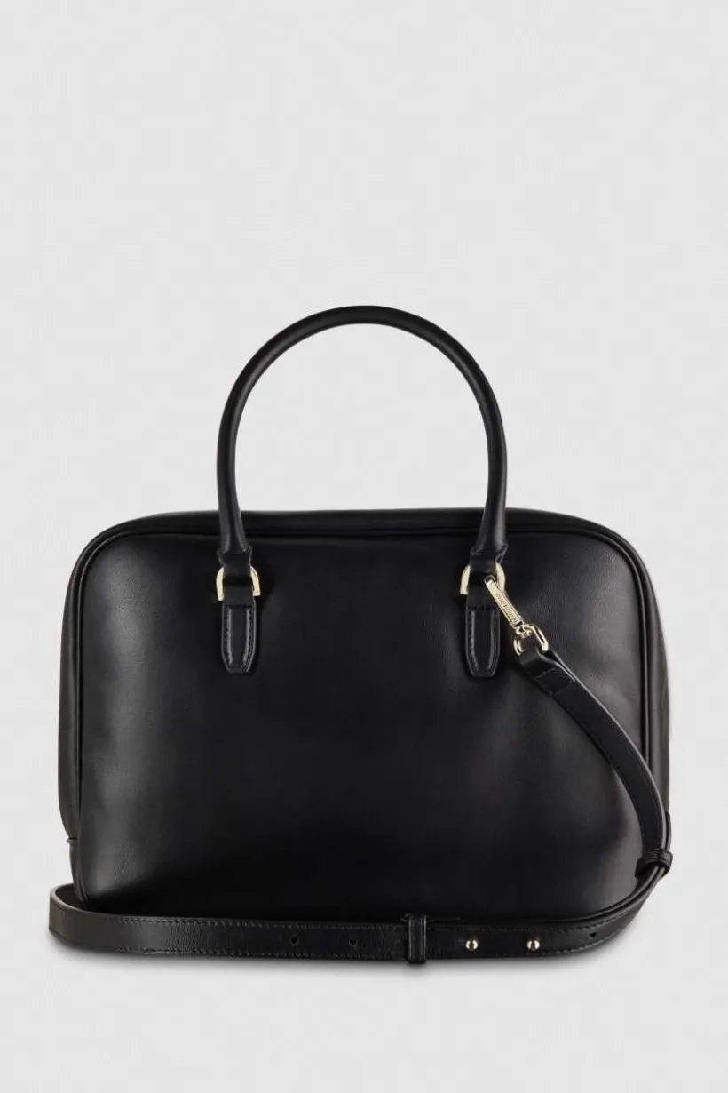 Camera case a tracolla con zip in pelle