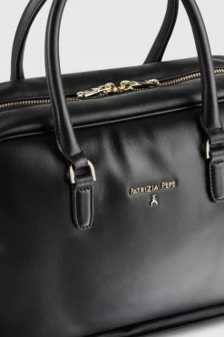 Camera case a tracolla con zip in pelle