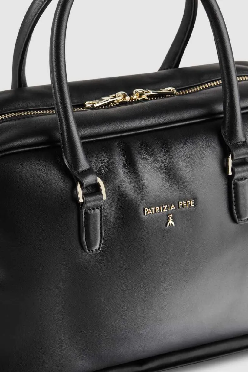 Camera case a tracolla con zip in pelle
