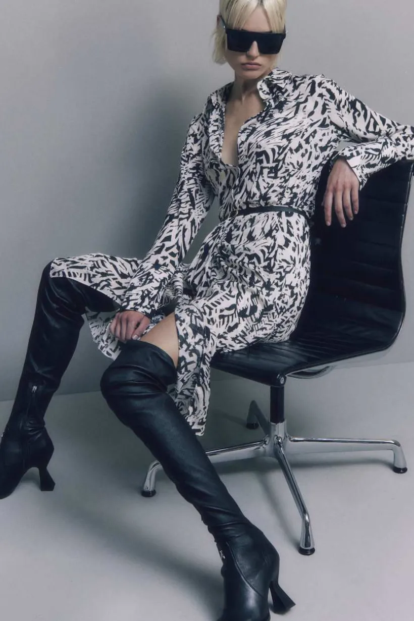 Camicia a maniche lunghe in georgette