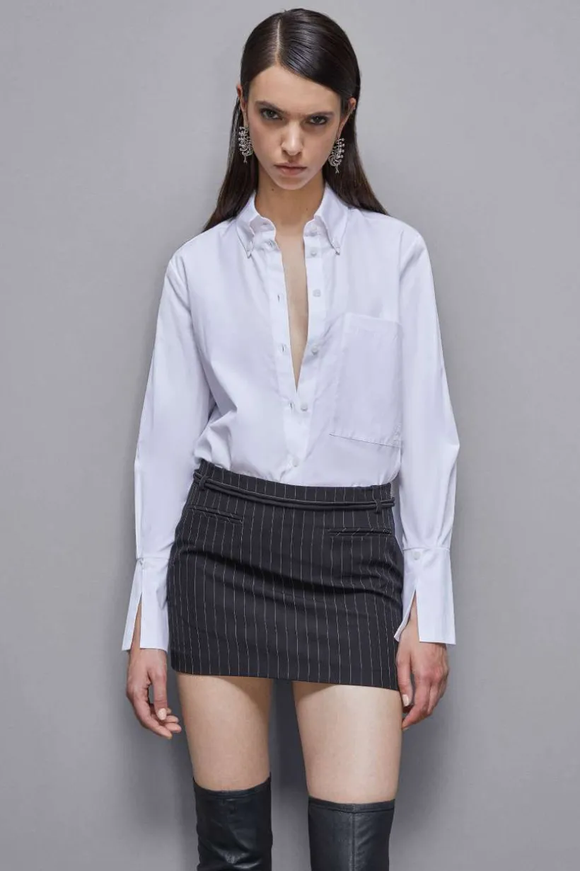Camicia con taschino in cotone Essential