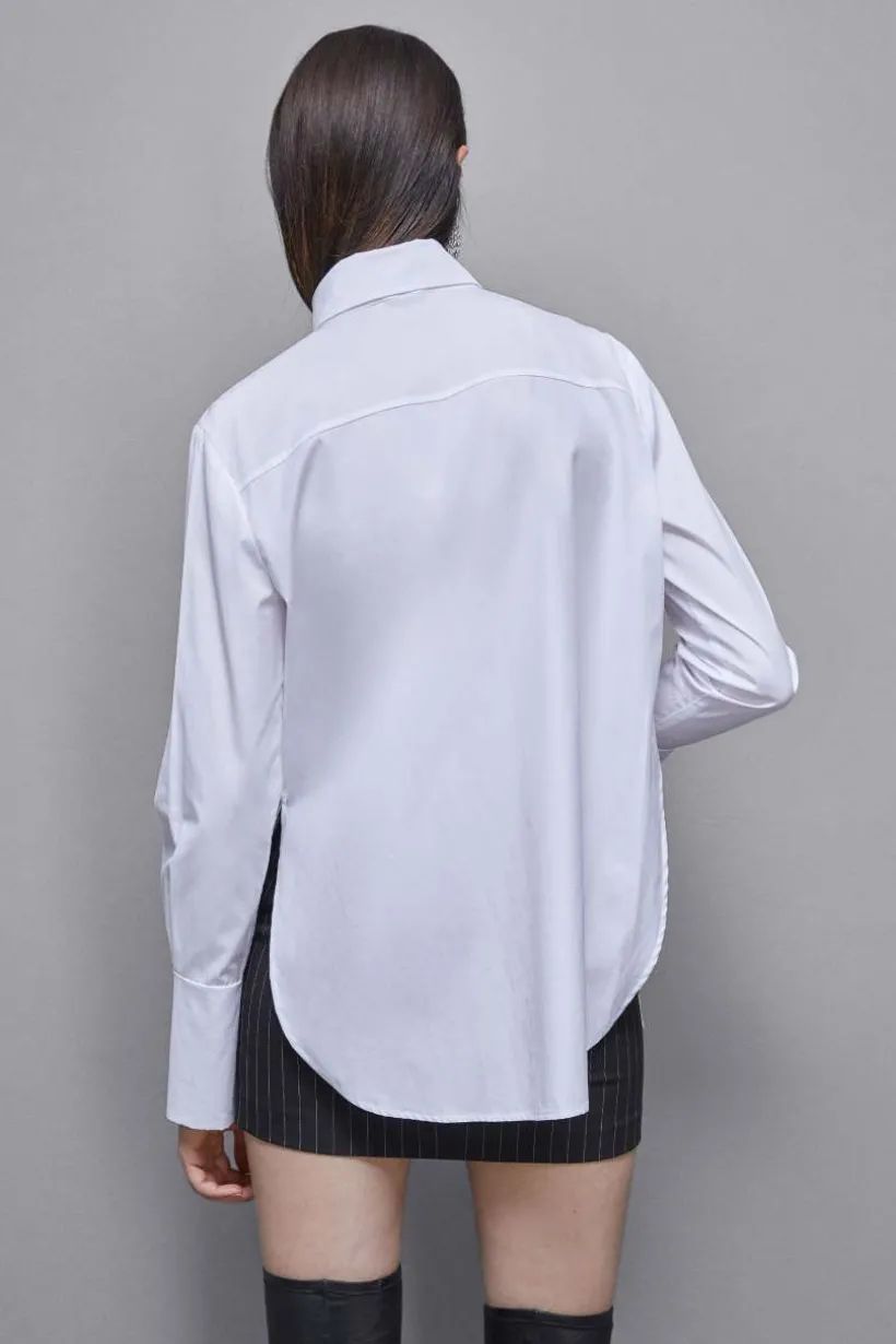 Camicia con taschino in cotone Essential