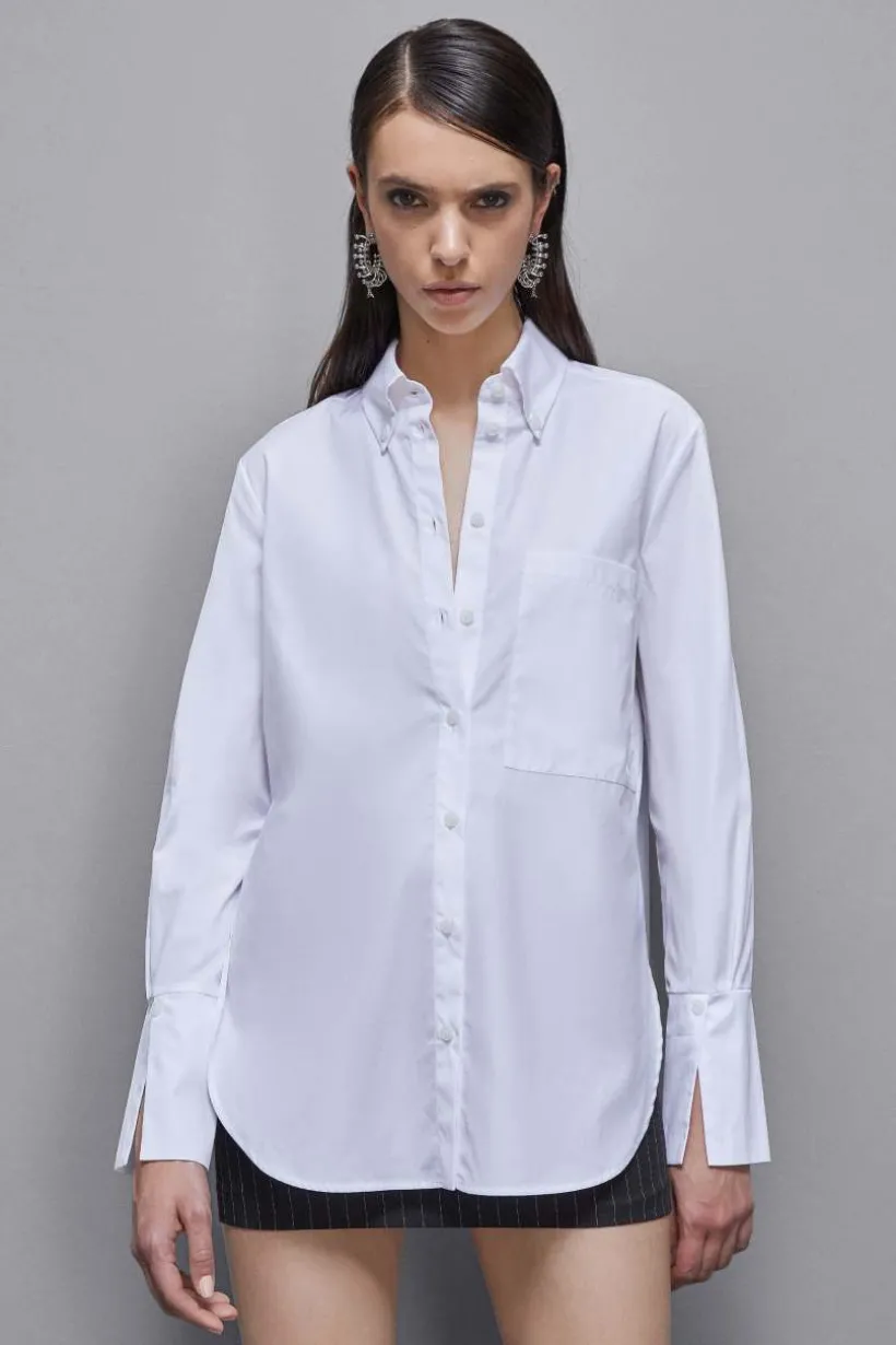 Camicia con taschino in cotone Essential