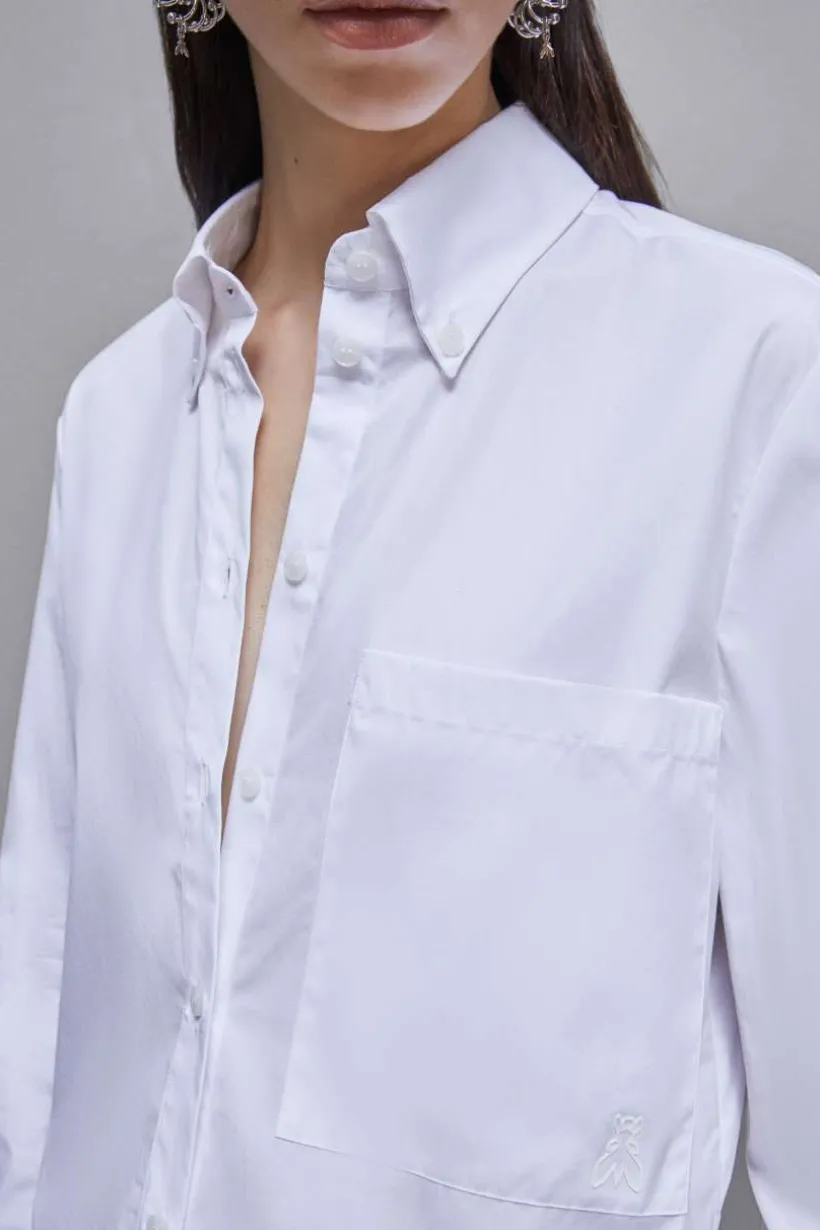 Camicia con taschino in cotone Essential