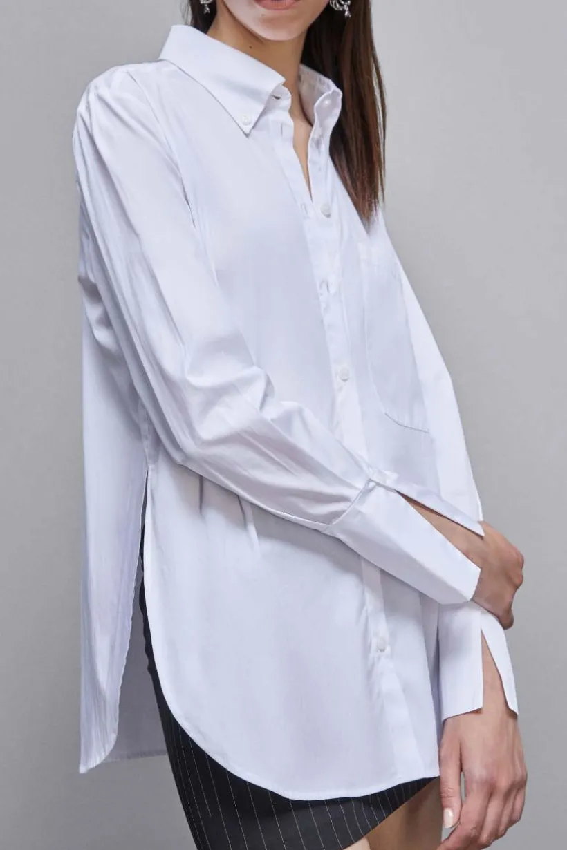 Camicia con taschino in cotone Essential