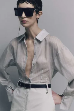 Camicia gessata in cotone
