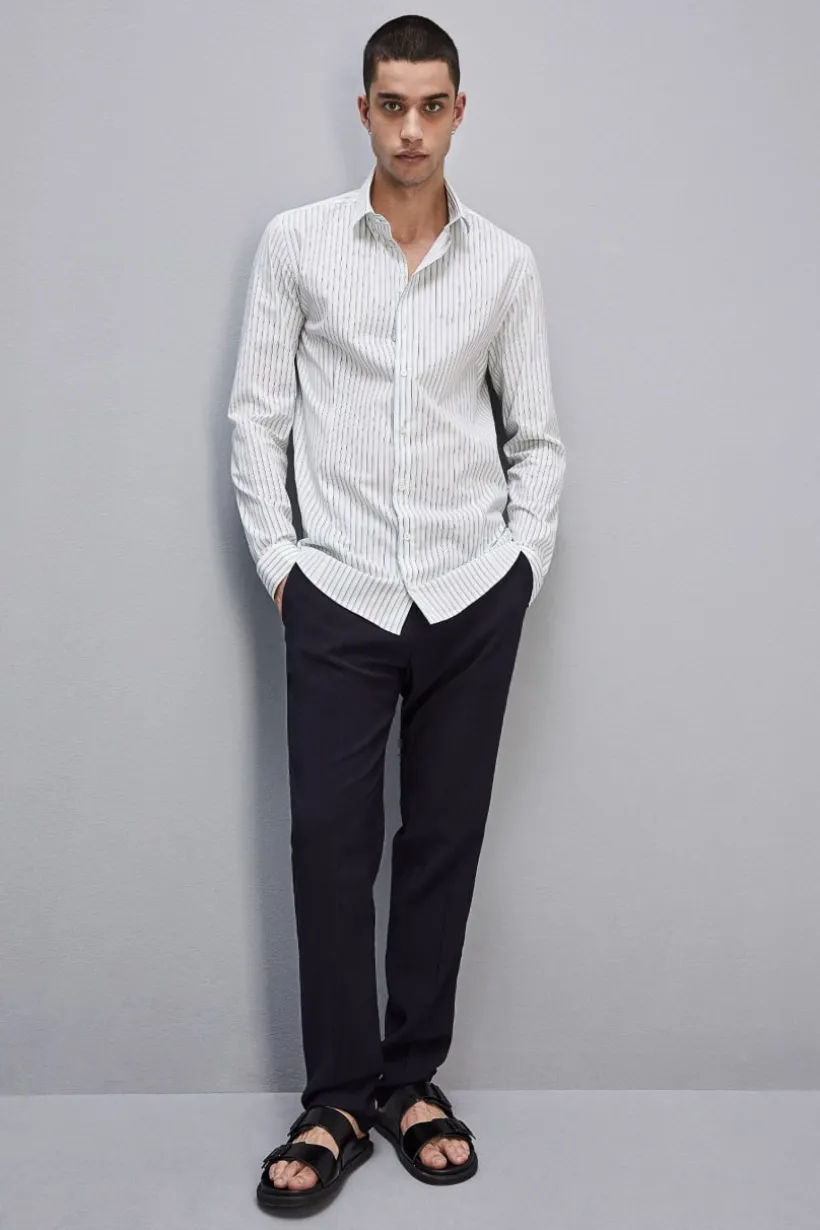 Camicia in cotone con stampa fantasia