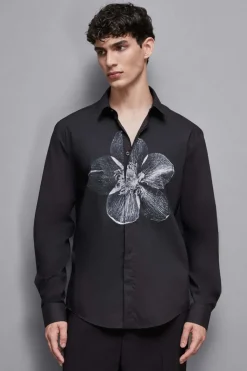 Camicia in cotone con stampa