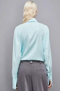 Camicia in twill di viscosa Essential