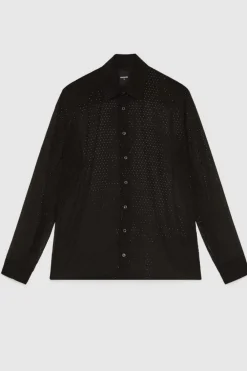 Camicia in voile con strass