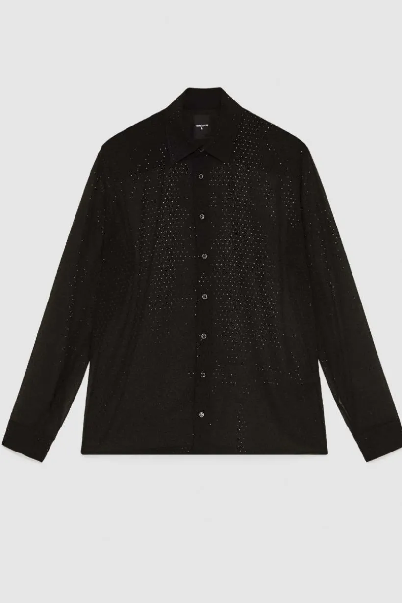 Camicia in voile con strass