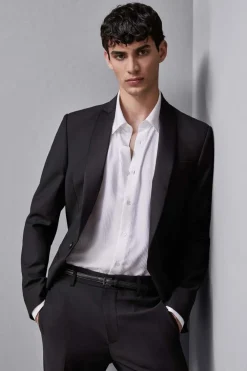 Camicia jacquard in twill di viscosa