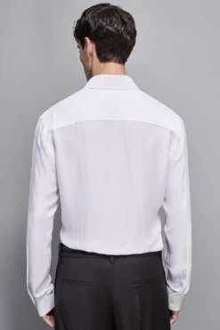 Camicia jacquard in twill di viscosa