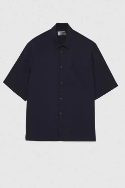 Camicia manica corta in twill di viscosa