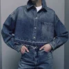 Camicia maniche lunghe in jeans blu