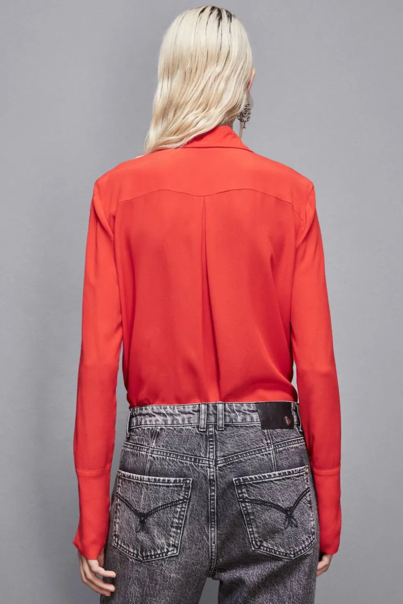Camicia maniche lunghe in crepe Essential
