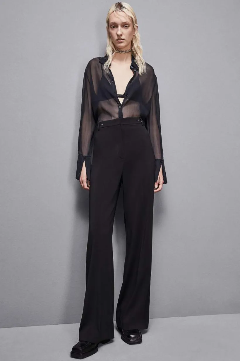 Camicia over in chiffon di seta