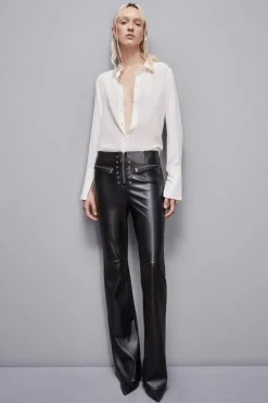 Camicia regular fit in crepe di seta