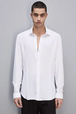 Camicia slim fit in jersey