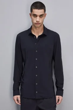 Camicia slim fit in jersey