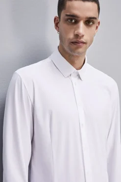 Camicia slim fit in jersey