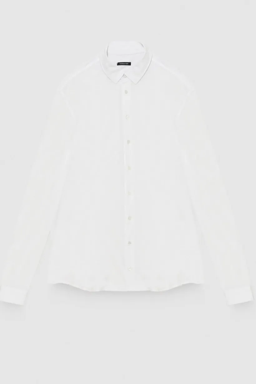 Camicia slim fit in jersey