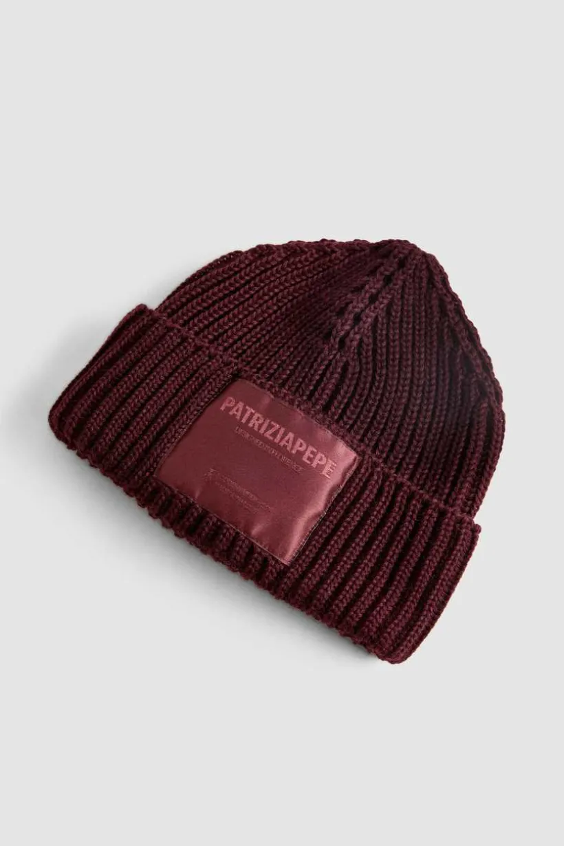 Cappello a costine in tessuto