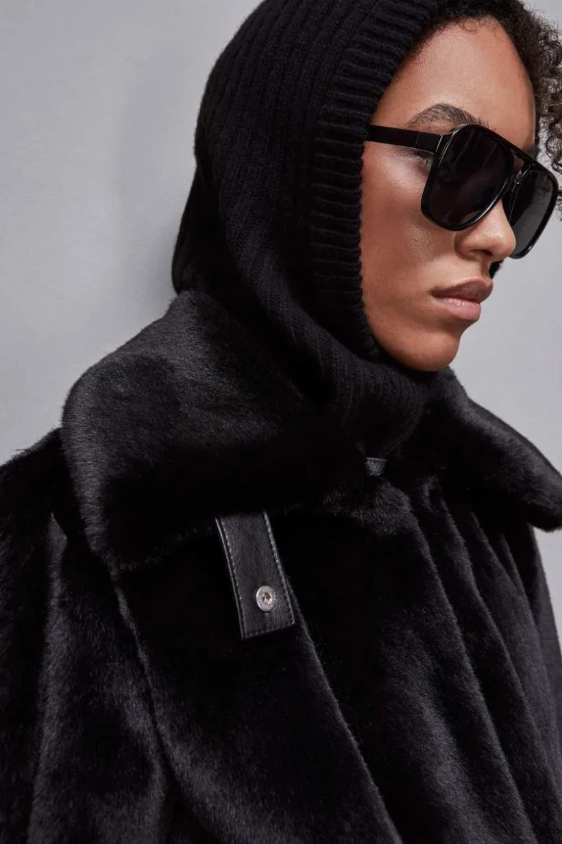 Cappello balaclava a costine