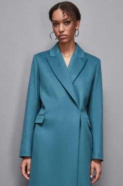 Cappotto con cintura in panno "Essential"