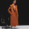 Cappotto lungo doppio petto in panno