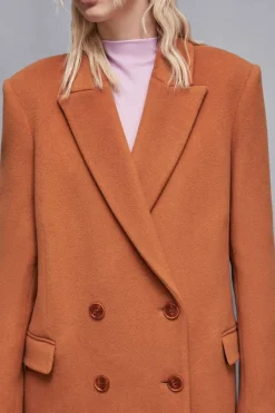 Cappotto lungo doppio petto in panno