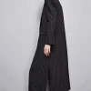 Cappotto lungo gessato in flanella