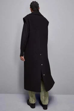 Cappotto lungo in panno di lana