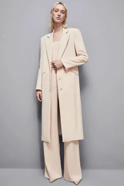 Cappotto lungo in viscosa stretch