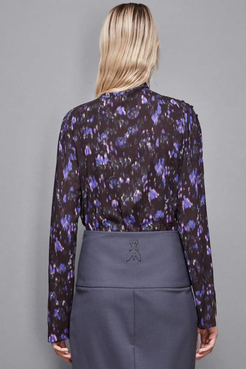 Casacca con stampa floreale in viscosa