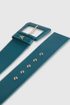 Cintura vita alta con fodera in pelle