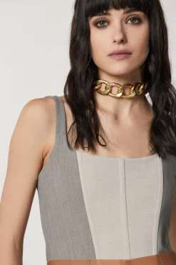 Collana in ottone e alluminio