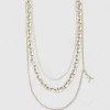 Collana in ottone e vetro