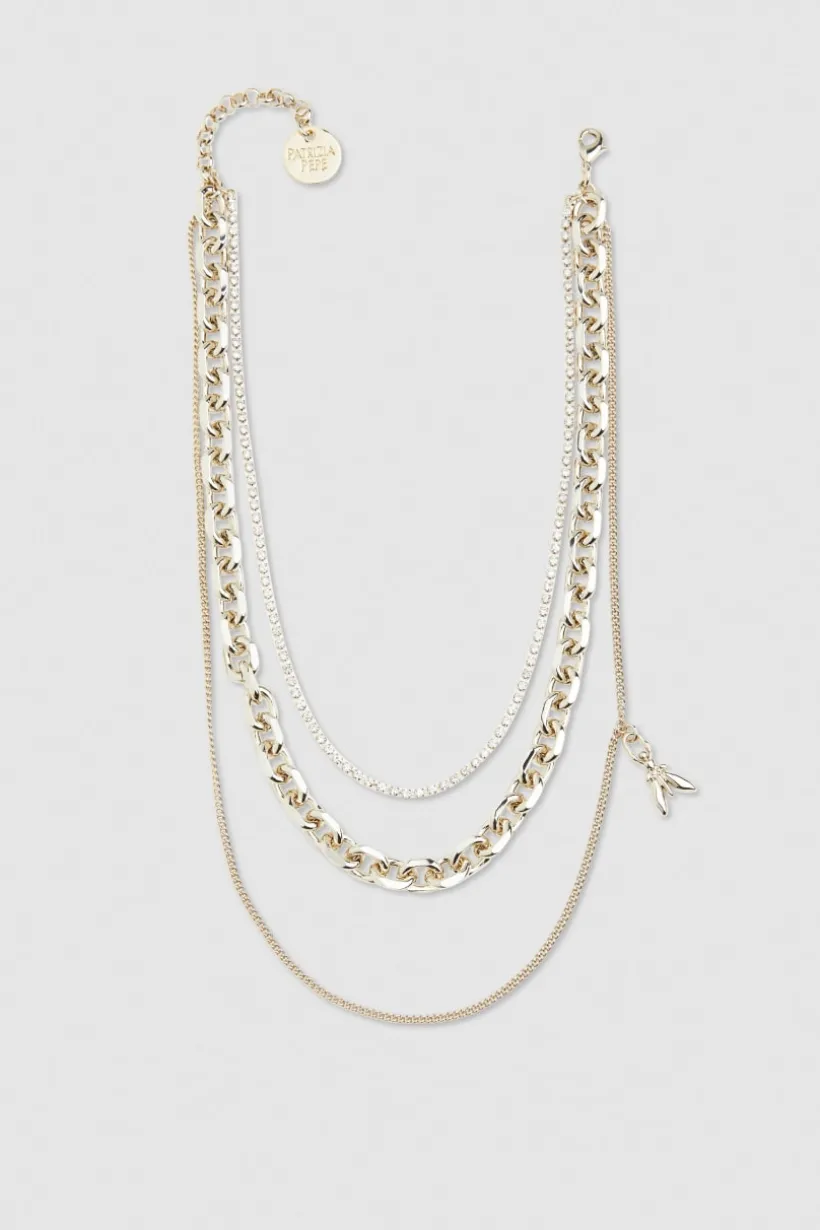 Collana in ottone e vetro