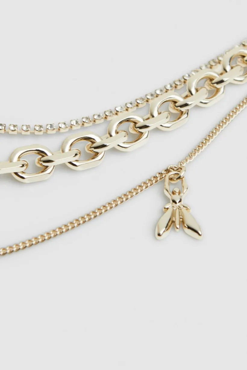 Collana in ottone e vetro
