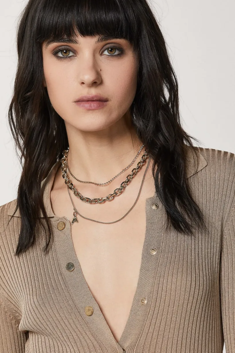 Collana in ottone e vetro
