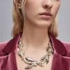 Collana piatta color oro