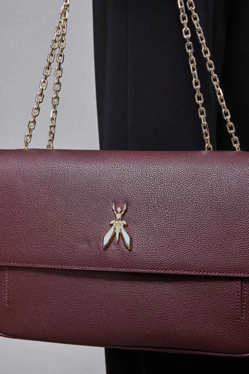 Fly Borsa a spalla in pelle con catena