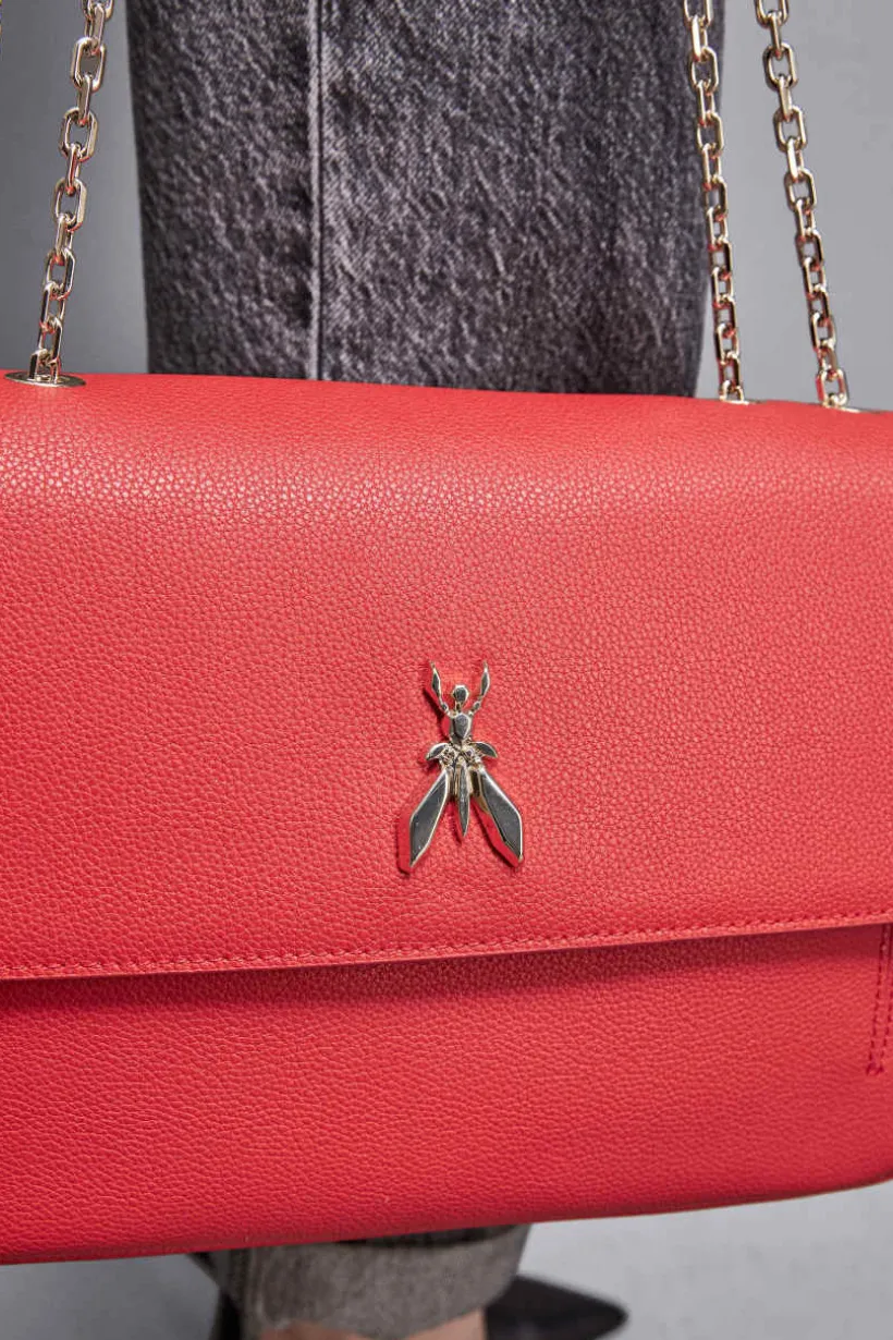 Fly Borsa a spalla in pelle con catena