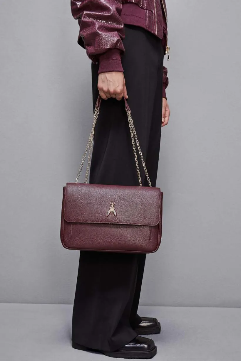 Fly Borsa a spalla in pelle con catena