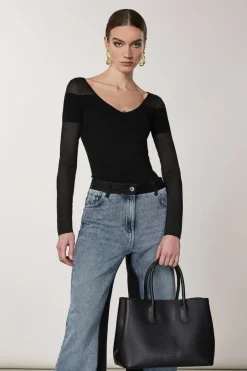 Fly Borsa shopping in pelle con tracolla