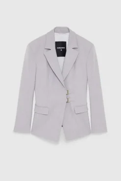 Giacca con ganci in viscosa stretch